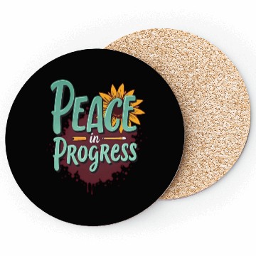 Discover Inspirational Sunflower and Peace Message Coasters