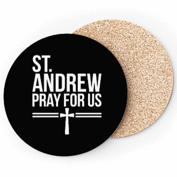 Discover St. Andrew Pray for Us Catholic Patronage Prayer Coasters