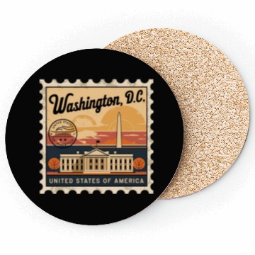 Discover Washington DC Souvenir and Political Gift Idea Coasters