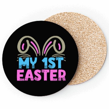 Discover My First Easter Cute Bunny Ears Design Coasters