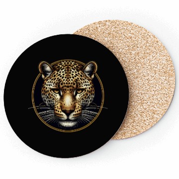 Discover the face of a jaguar Coasters