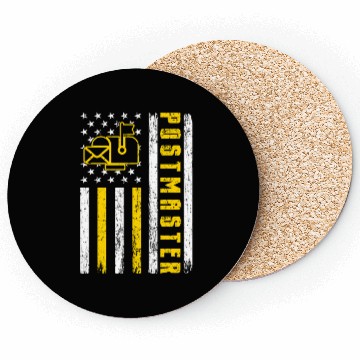 Discover Postmaster USA Flag – Mail Carrier Postal Worker Coasters