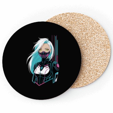 Discover Cyberpunk Girl Coasters