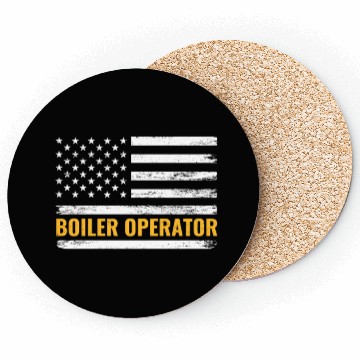 Discover Boiler Operator American Flag Work Pride Coasters