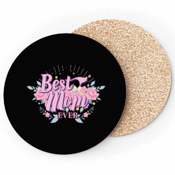 Discover Best Mom Ever Floral Design Coasters