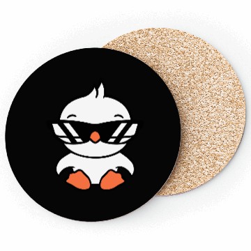 Discover Bird Sunglasses Cool Black Glasses Coolness Duck Coasters