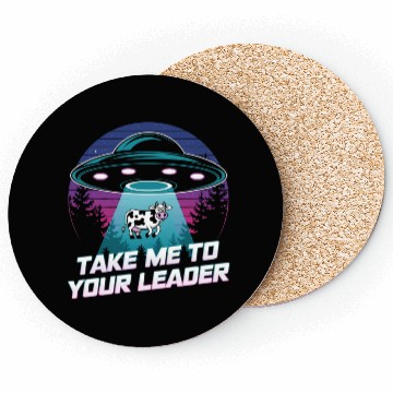Discover Take Me to Your Leader – Alien Cow Abduction Coasters