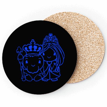 Discover 2 Ducks King Queen Prince Princess Couple Crown Coasters