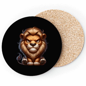 Discover Cute Angry Lion Coasters
