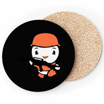 Discover Duck Soldier Army Professional Soldier Helmet Cute Coasters