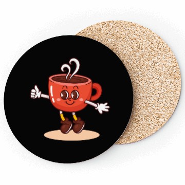 Discover Whimsical Coffee Cup Character Coasters