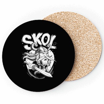 Discover Skol Viking Warrior Fantasy Art Adventures Coasters