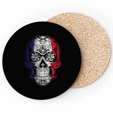 Discover France X Head Skull Flag Coasters