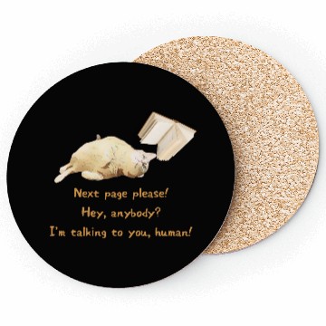 Discover Cat Lover - Next page please! Coasters