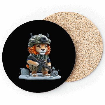 Discover Lion In Military Coasters