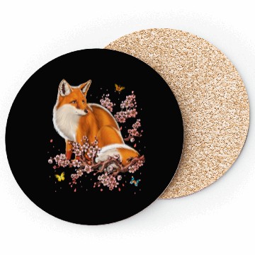 Discover Fox Cherry Blossom Coasters