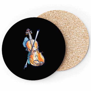 Discover Violin Drawing Coasters