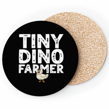 Discover Tiny dino farmer - Dinosaur Funny Dino Farmer Coasters
