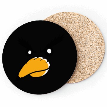 Discover Raven bird looks evil cool funny comic humor face Coasters