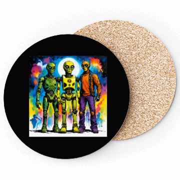 Discover The alien and the robot Coasters