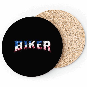 Discover Motorcycle Biker | USA Flag | Biker & Dad Gift Coasters