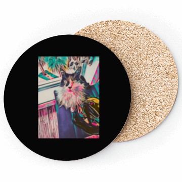 Discover Tropical Funky Cat Coasters
