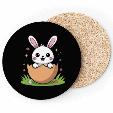 Discover Easter Bunny Hatching Kawaii Egg Coasters