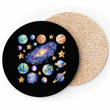 Discover Galaxies, planets and stars Coasters