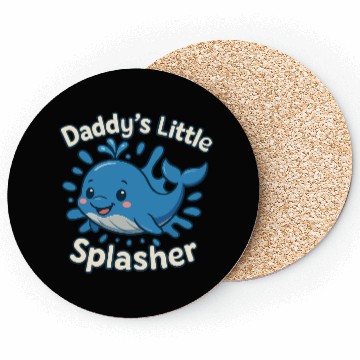 Discover Daddy's Little Splasher Cute Baby Whale Coasters