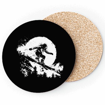 Discover Snowboarding Girl Drawing Coasters