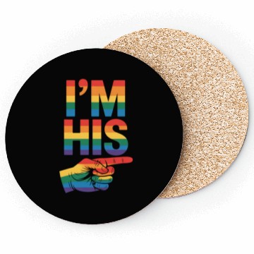 Discover I'm His Gay Couple Matching LGBTQ Pride Coasters