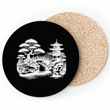 Discover Harmonious Path To The Japanese Temple Garden Coasters