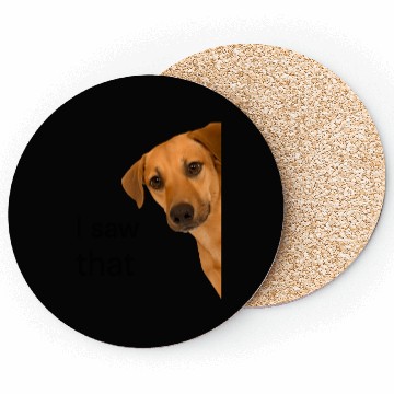 Discover I Saw That - Peeking Dog Coasters