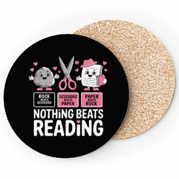 Discover Rock Paper Scissors Nothing Beats Reading Coasters