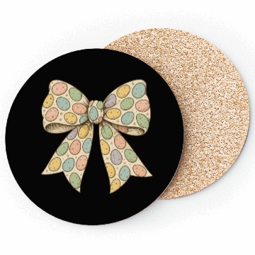 Discover Hoppy Easter Coquette Bow Coasters