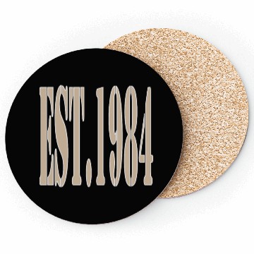 Discover EST. 1984 Coasters – Classic Beige Birth Year Coasters