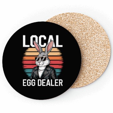 Discover Local Egg Dealer Easter Bunny Easter Sunday Coasters