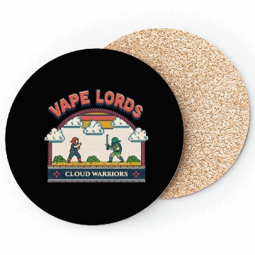 Discover Vape Lords: Cloud Warriors Retro Game Coasters