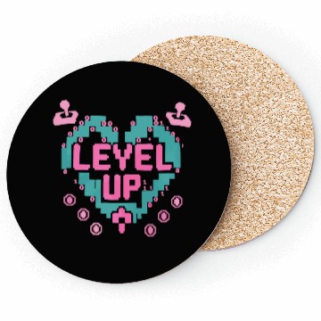 Discover Retro Gamer’s Code Pixel Heart Coasters - Level Up