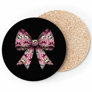 Discover Coquette Bow Theatre Mask Pattern Drama Comedy Coasters
