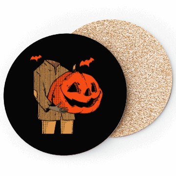 Discover Scary Spooky Jack O Lantern Face Pumpkin Men Boys Coasters