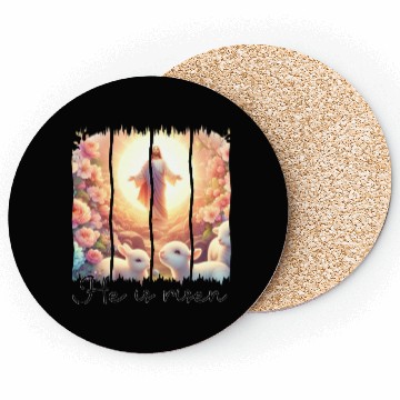 Discover Easter Day Jesus He is risen Coasters