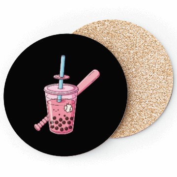 Discover Futuristic Boba Bat Swing Coasters