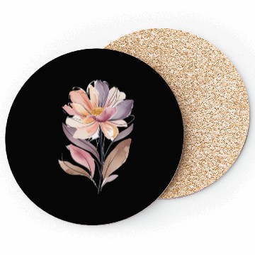 Discover vibrant abstract floral arrangement feat Coasters