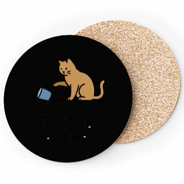 Discover Schroedingers Cup cat funny quantum physics. Coasters