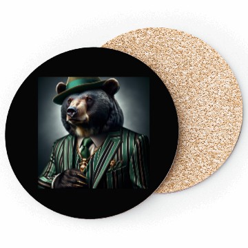 Discover Money Gangster Bear Coasters