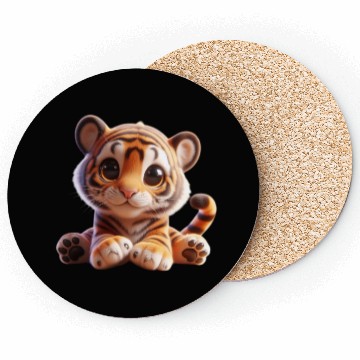 Discover Charming Baby Tiger Art Coasters