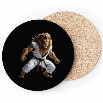 Discover Karate Lion Warrior Coasters