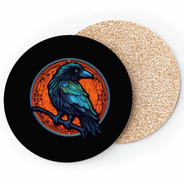 Discover Mystic Raven Mandala – Gothic Bird Art Coasters