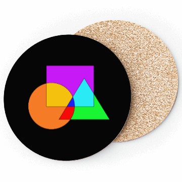 Discover Colorful Design Tringle Square Circle Coasters
